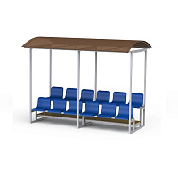 Трибуна на 12 человек с козырьком