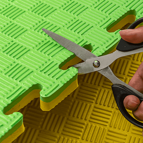 Будо-маты спортивные — 30 мм, жёлтый/зелёный