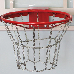 Кольцо баскетбольное антивандальное с сеткой из цепей (А85)