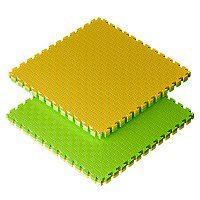 Будо-маты спортивные — 30 мм, жёлтый/зелёный